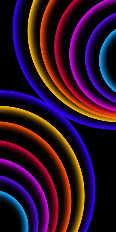 Обои фрактальное искусство, яблоко, ios, красочность, свет в разрешении 2750x5500