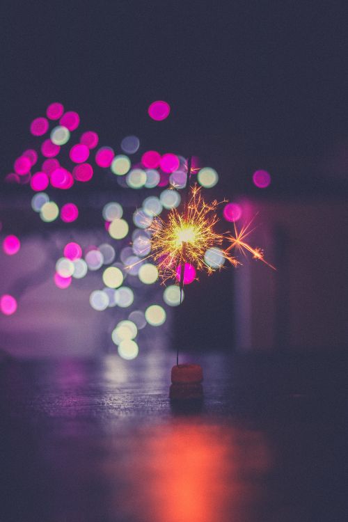 Обои боке, розовый, салют, пурпур, свет в разрешении 4000x6000