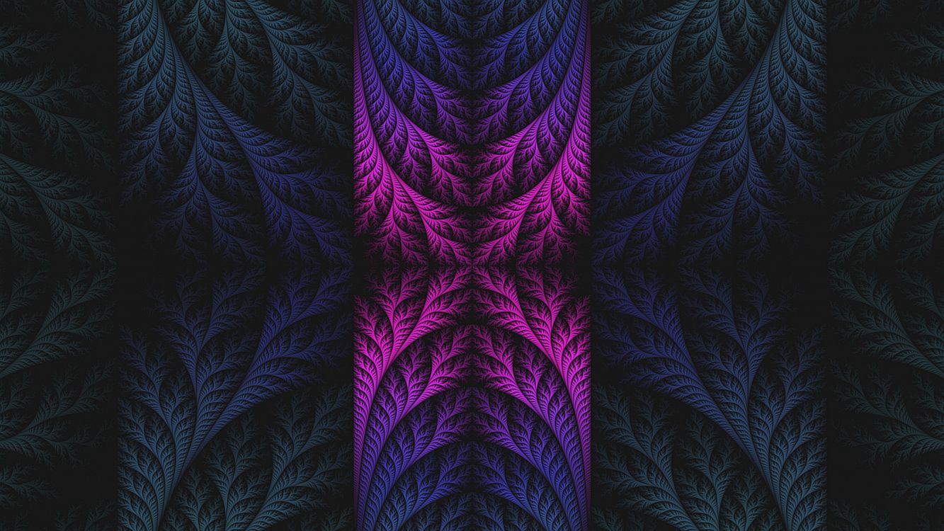 Обои фрактал, фрактальное искусство, пурпур, Фиолетовый, синий в разрешении 3840x2160