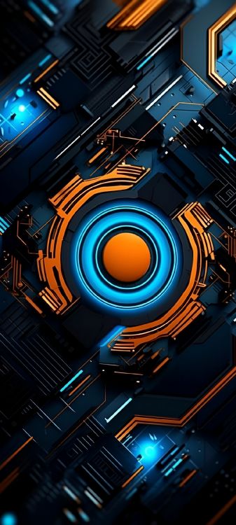 Обои свет, цветной, оратор, Эпл, Оранжевый цвет в разрешении 1080x2400