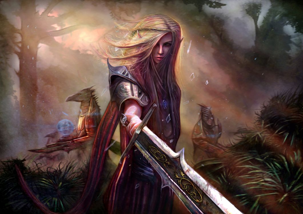 Обои эльф, фэнтези, Армия Эльфов, мифология, арт в разрешении 4961x3508