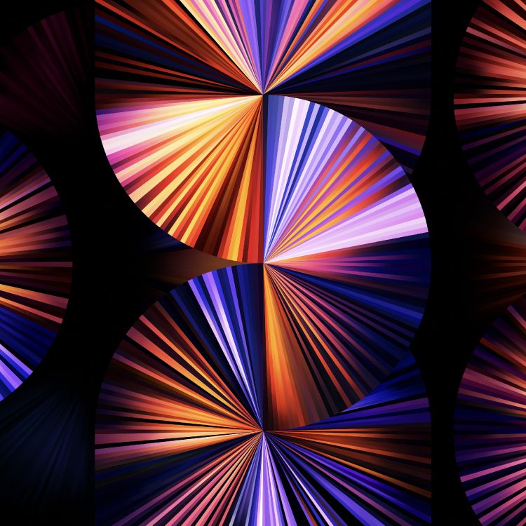 Обои Light purple fan wallpaper for iPad Pro 12.9″ в разрешении 3208x3208