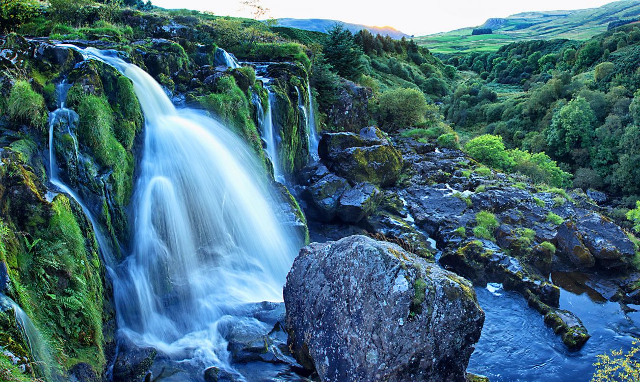 Обои Лу Финтри, водопад, гидроресурсы, водоем, природа в разрешении 3350x2000