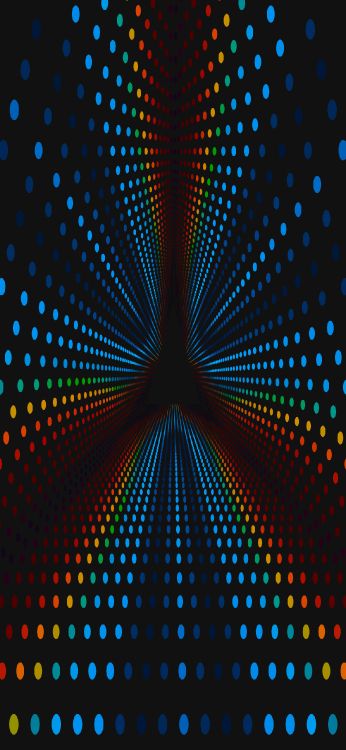 Обои туннель, дизайн, синий, красочность, узор в разрешении 1242x2688