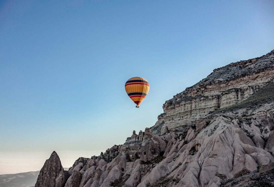 Обои воздушный шар, каппадокия, полет, полеты на воздушном шаре, аэростат в разрешении 5395x3672