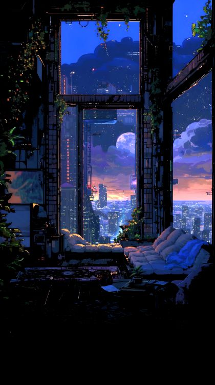 Обои отражение, аниме арт, иллюстрация, арт в разрешении 2944x5248