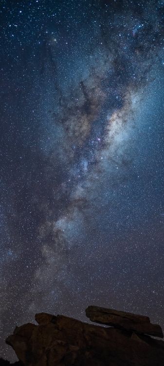 Обои Млечный Путь, Галактика, астрономический объект, звезда, наука в разрешении 1080x2400