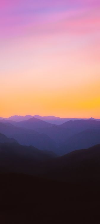 Обои атмосфера, послесвечение, природный ландшафт, облако, сумрак в разрешении 1260x2800
