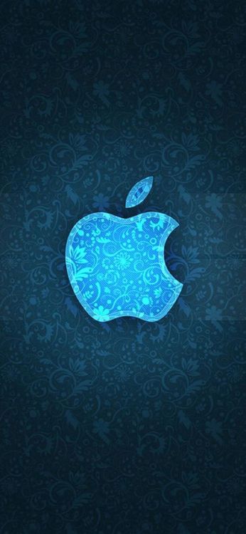 Обои apple, синий, Аква, бирюза, лазурный в разрешении 1125x2436