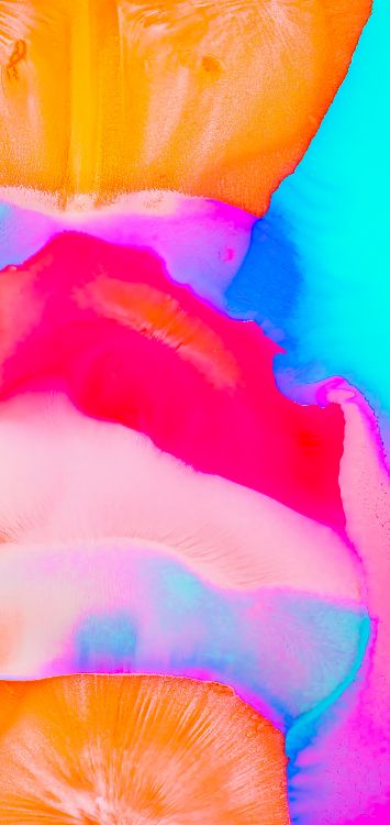 Обои Апельсин, акриловая краска, акварельная живопись, красочность, художественная краска в разрешении 1422x3000