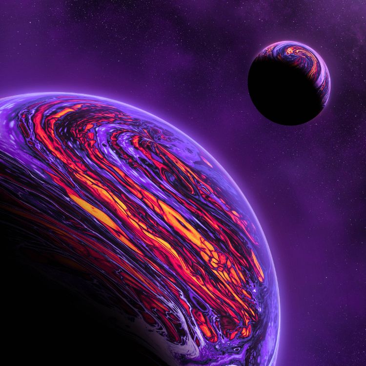 Обои планета, атмосфера, пурпур, природа, Фиолетовый в разрешении 2662x2662