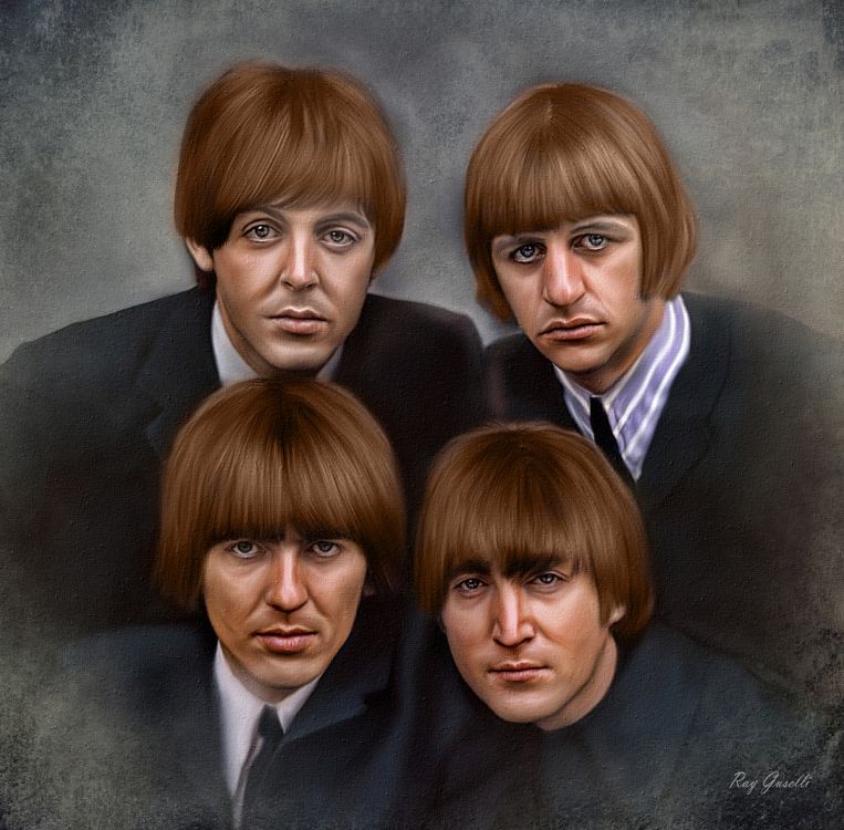 Обои Джон Леннон, пол Маккартни, Джордж Харрисон, Ринго Старр, The Beatles в разрешении 3600x3535