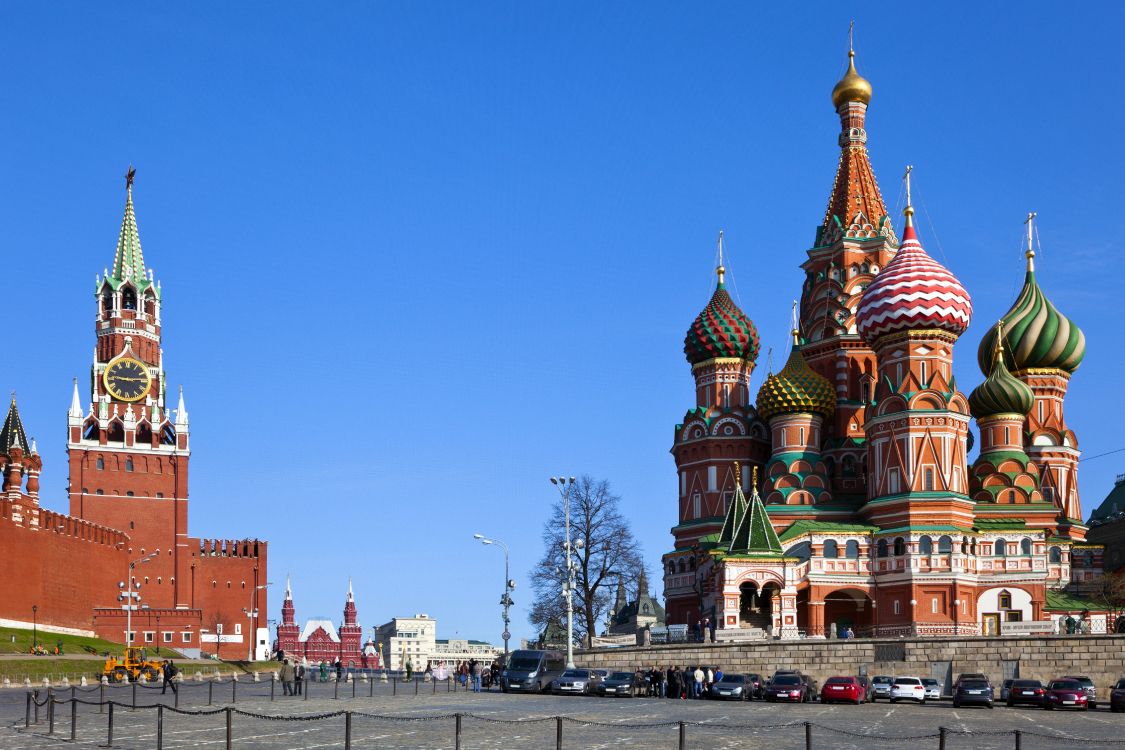 Обои собор Василия Блаженного, Красная площадь, собор, ориентир, шпиль в разрешении 5616x3744