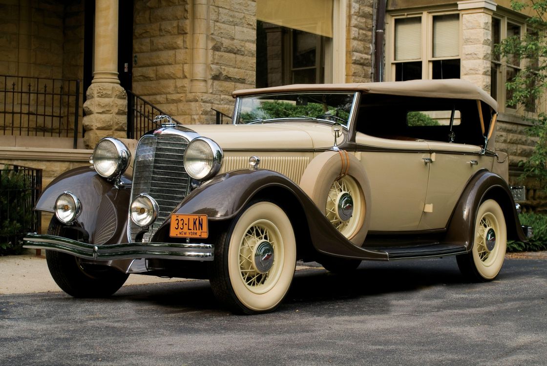 Обои старинный автомобиль, старинная машина, Классика, Линкольн МКС, кузов купе в разрешении 5120x3426