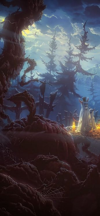 Обои видео игры хэллоуин, Хэллоуин, костюм на Хэллоуин, музыка из видеоигр, многопользовательская видео игра в разрешении 1080x2340