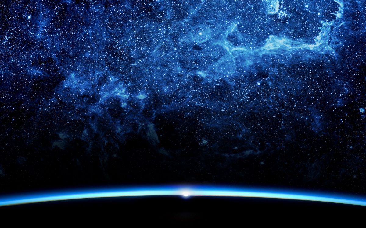 Обои Галактика, звезда, туманность, синий, космическое пространство в разрешении 2560x1600