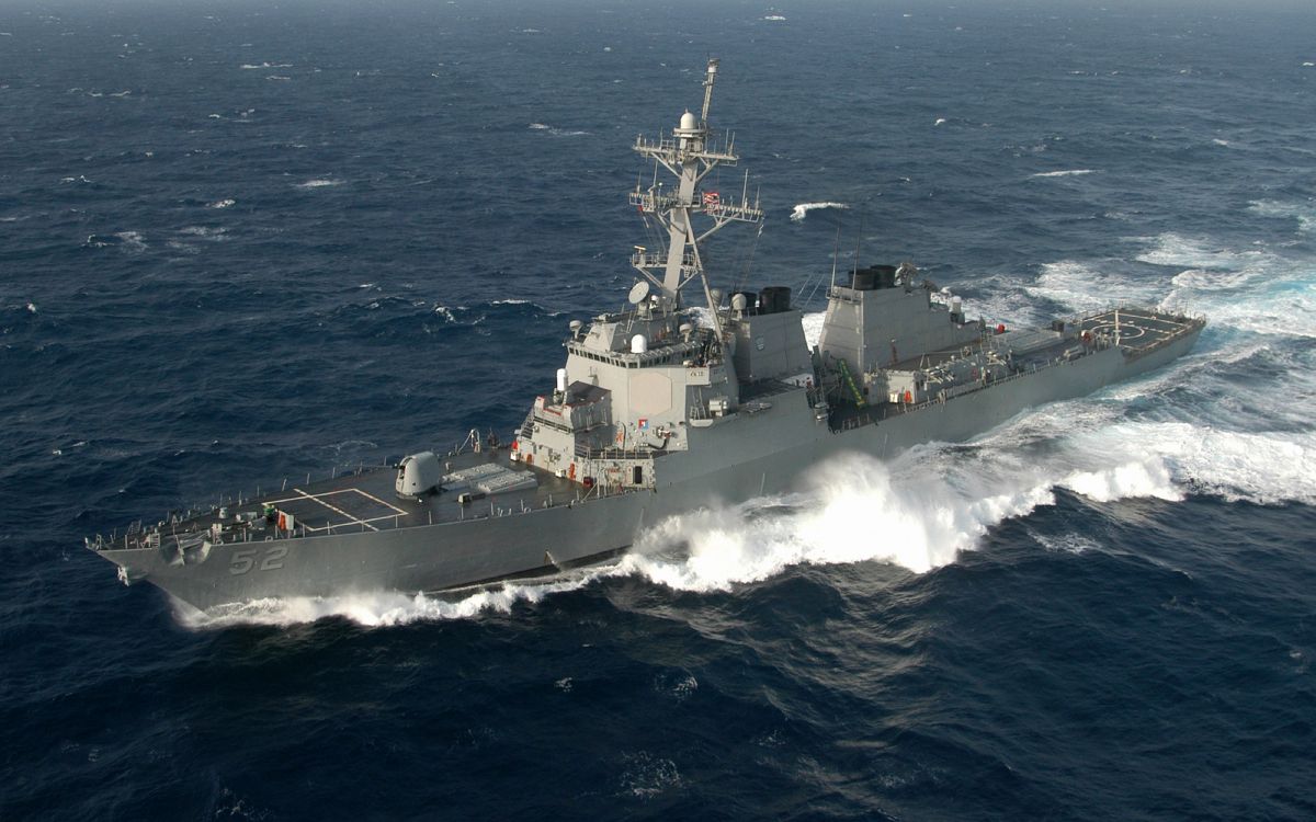 Обои разрушитель, военно морской флот США, Эсминец Арли Берк, военный корабль, корабль в разрешении 4000x2500