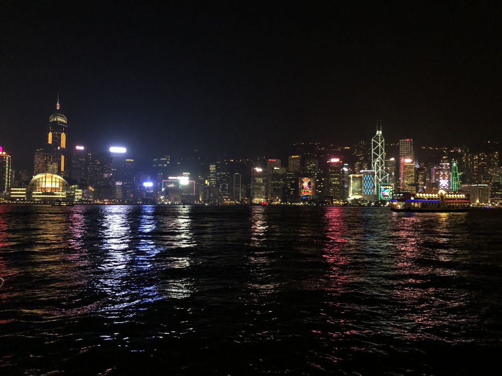 Обои Гонконг, городской пейзаж, ночь, метрополия, город в разрешении 2048x1536