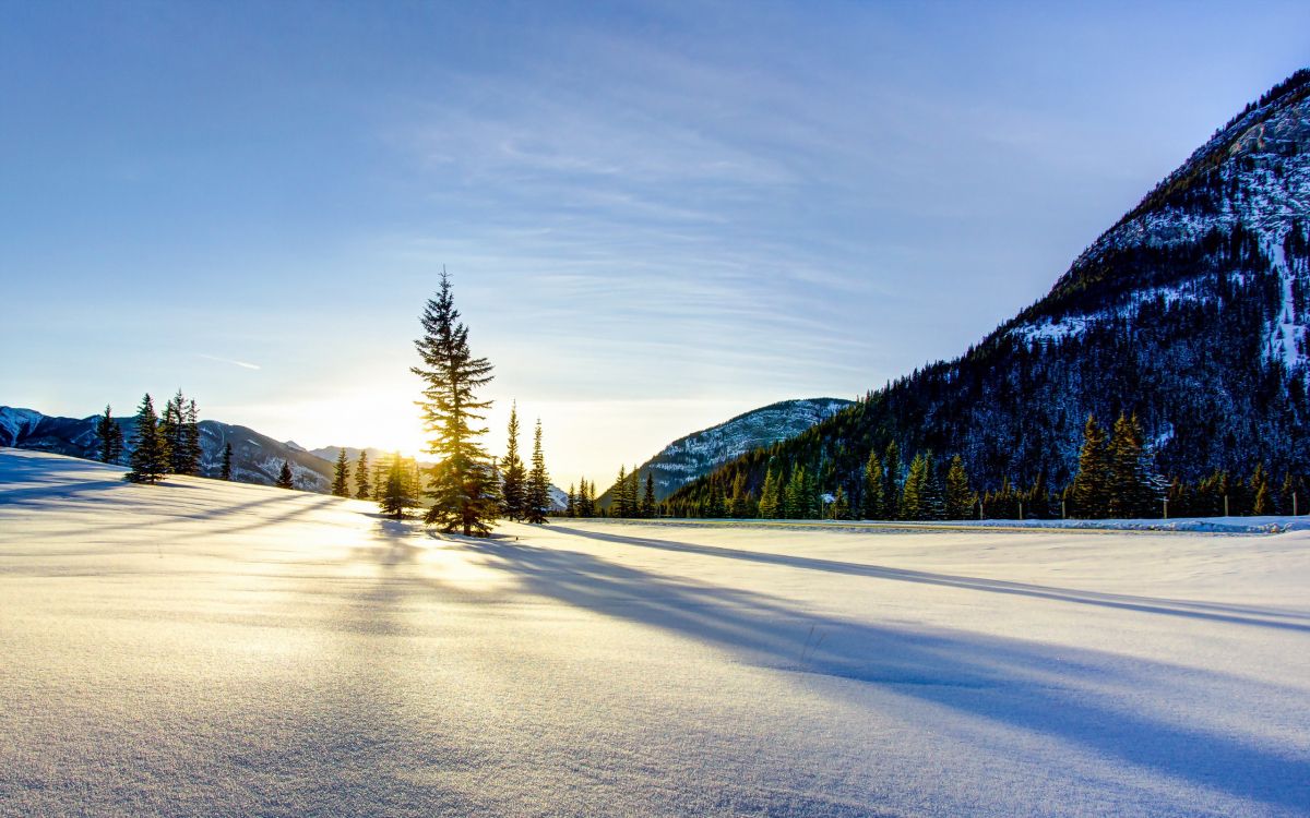 Обои снег, зима, природа, синий, гора в разрешении 2560x1600