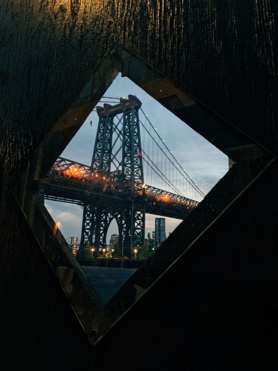 Обои Вильямсбургский Мост, мост, архитектура, вода, железо в разрешении 3024x4032