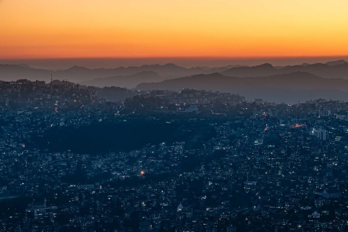 Обои закат, вечер, горизонт, синий, облако в разрешении 6702x4468