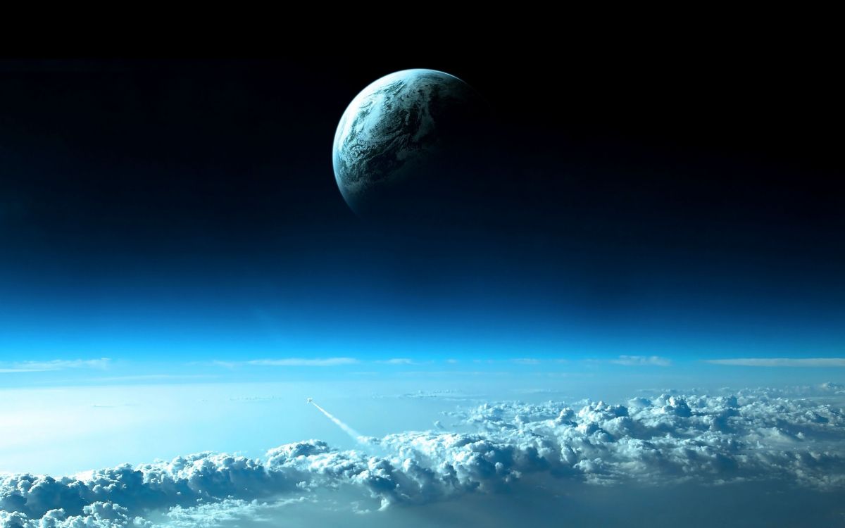 Обои земля, атмосфера, космическое пространство, планета, дневное время в разрешении 2560x1600
