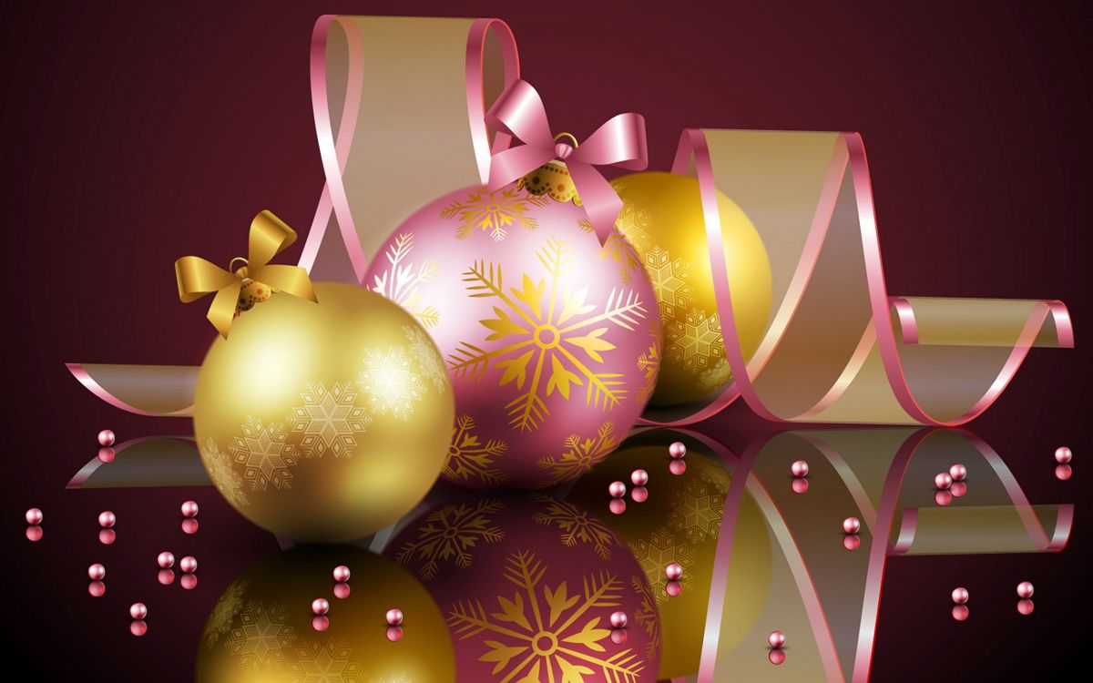 Обои рождественский орнамент, Рождественские украшения, Рождество, Рождественская открытка, Новый год в разрешении 2560x1600