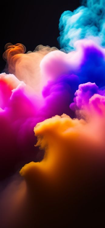 Обои кучевое облако, морская биология, словарный запас, пурпур, Оранжевый цвет в разрешении 1080x2340