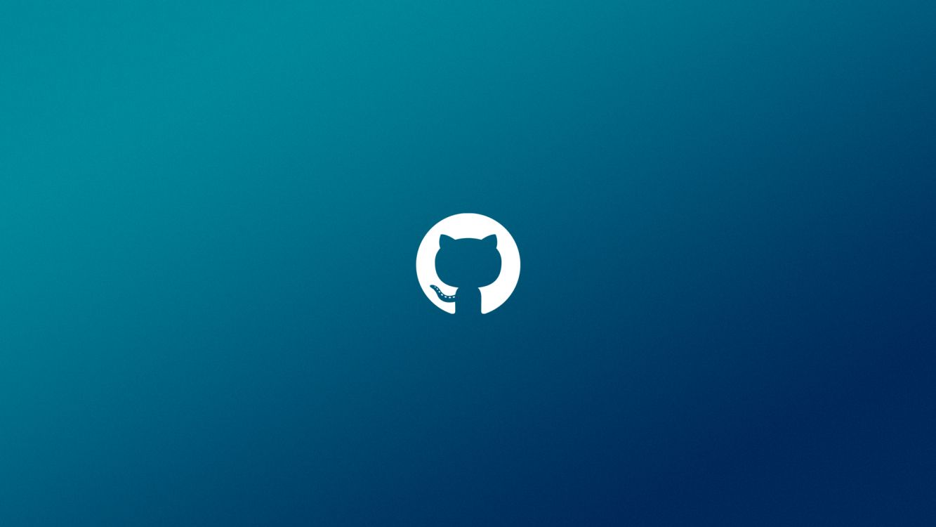 Обои На github, лого, лазурный, Аква, бирюза в разрешении 1920x1080