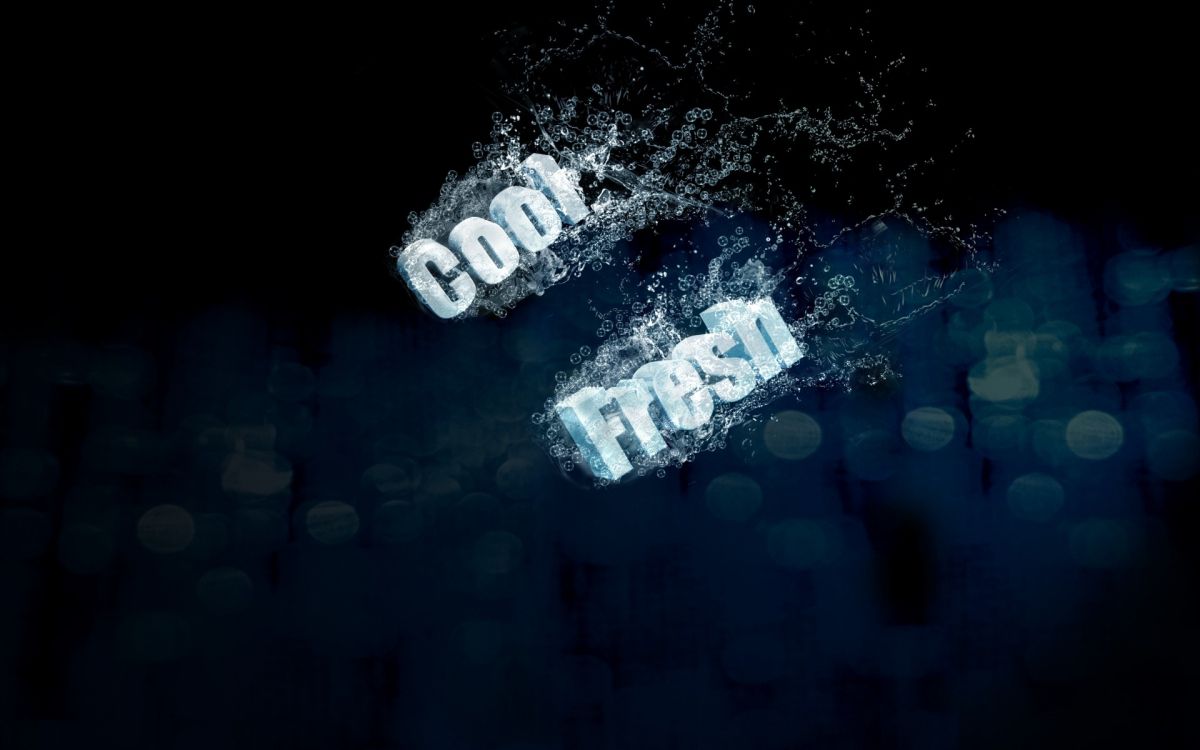 Обои прохлада, тьма, шрифт, ночь, свет в разрешении 1920x1200