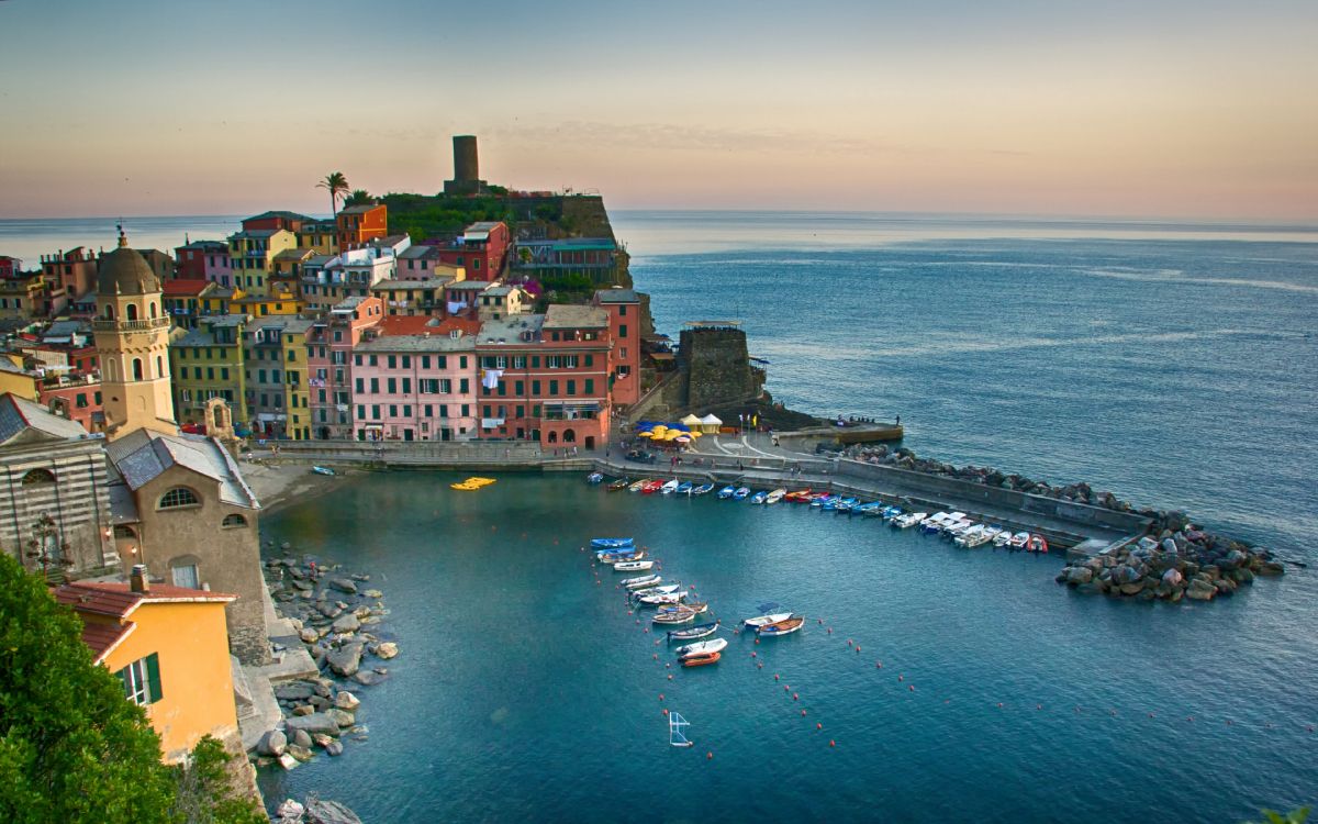 Обои Вернацца, побережье, море, туризм, океан в разрешении 3840x2400