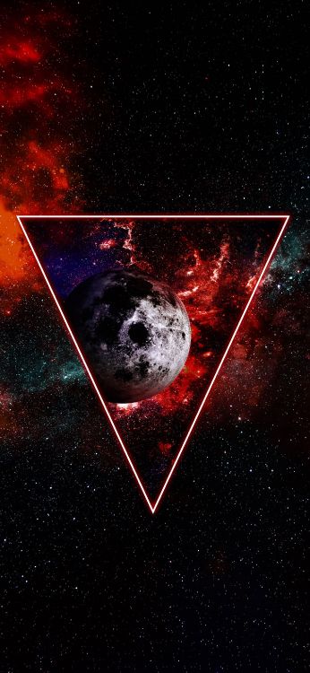 Обои атмосфера, мир, туманность, Галактика, астрономический объект в разрешении 1407x3045