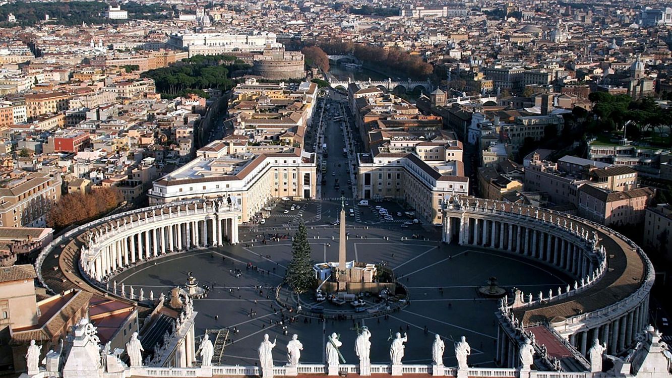 Обои Собор Св Петра, Сикстинская капелла, базилика, город, ориентир в разрешении 3200x1800