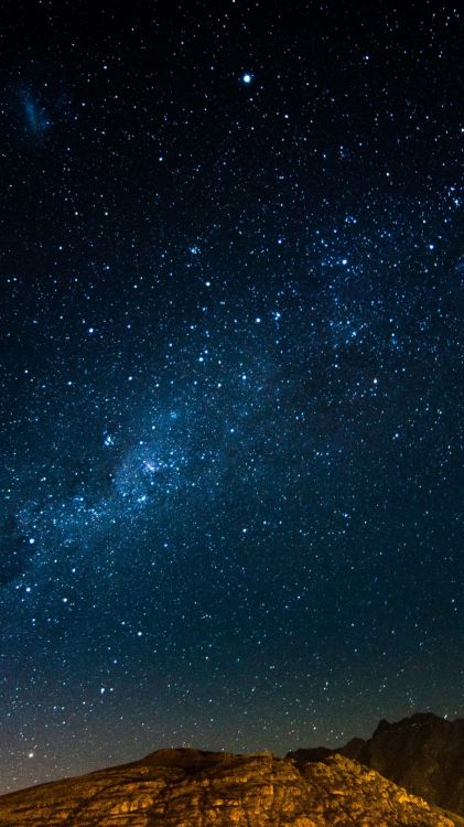 Обои ночное небо, синий, атмосфера, ночь, астрономический объект в разрешении 1080x1920