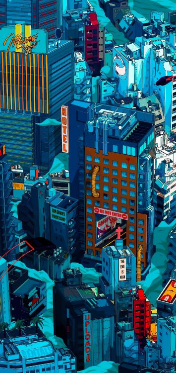 Обои метрополия, здание, небоскреб, синий, вышка в разрешении 1420x3000