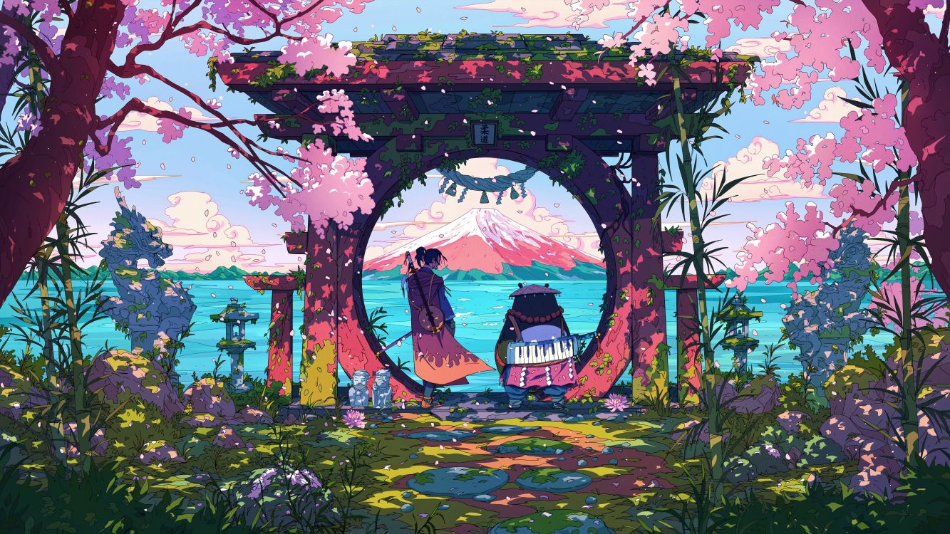 Обои панда самурай бибоп, джаз-хоп, самурай бибоп, спотифай, песня в разрешении 3840x2160