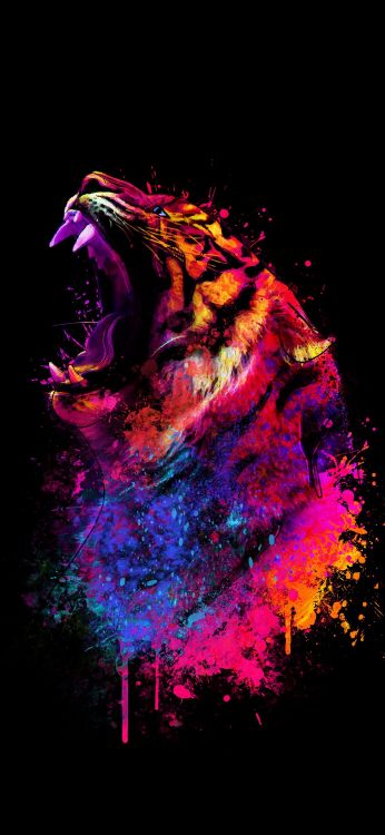 Обои темнота, андроид, амолед, жидкий, розовый в разрешении 1080x2340