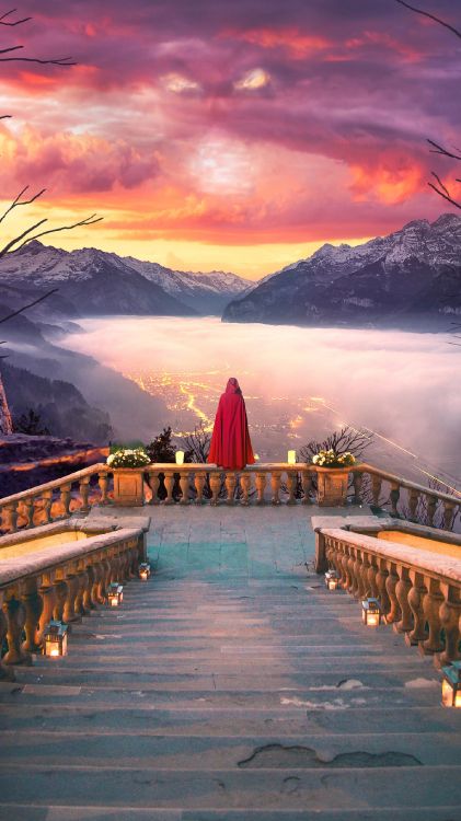 Обои вода, облако, гора, атмосфера, свет в разрешении 1440x2560