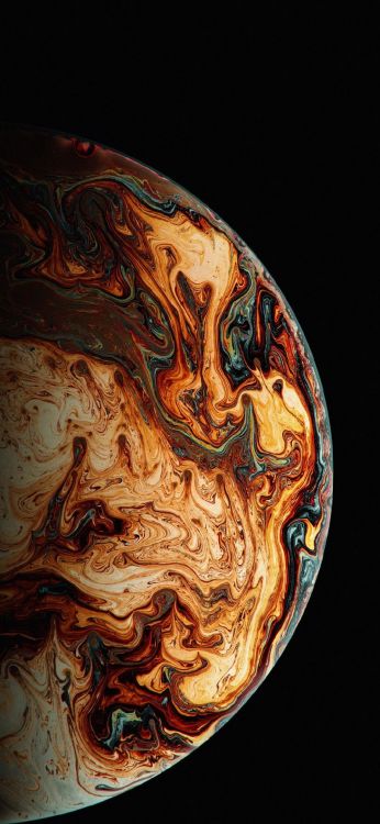 Обои iOS 11, ios, глаз, человеческое тело, древесина в разрешении 1080x2340