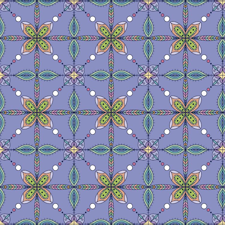 Обои узор, дизайн, зеленый, симметрия, сирень в разрешении 2800x2800