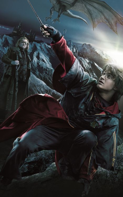 Обои Гарри Поттер и Кубок Огня, Дэниел Редклифф, Лорд Волдеморт, прицеп, арт в разрешении 2500x4000