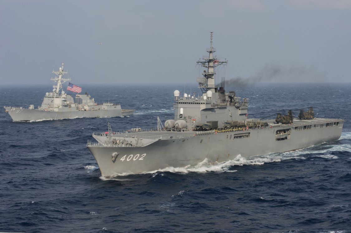 Обои Усс Хэлси ДДГ-97, Япония Морской Силы Самообороны, Яш Симокита, военный корабль, морское ведомство в разрешении 4632x3083
