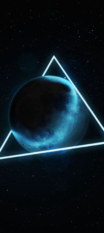 Обои спиральная Галактика, бистро «Над луной» ОТМ, планета, атмосфера, астрономический объект в разрешении 1080x2400