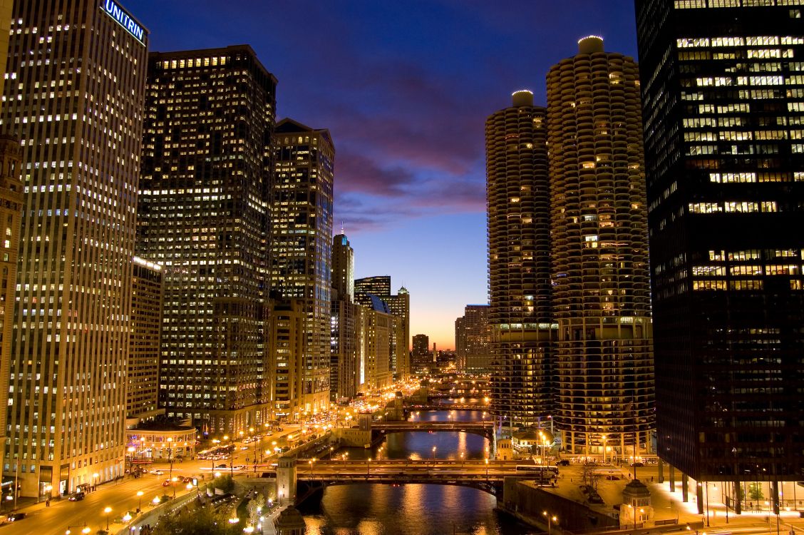 Обои Чикаго, город, городской пейзаж, метрополия, городской район в разрешении 2994x1990