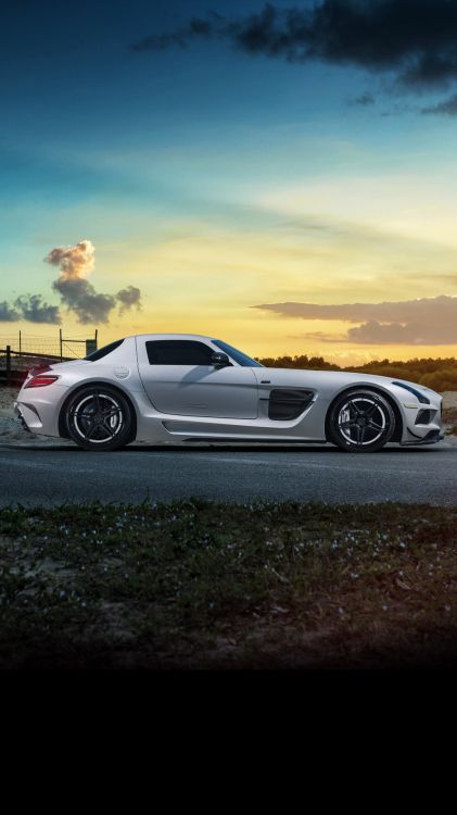 Обои mercedes benz, mercedes benz sls amg, легковые автомобили, спорткар, группа мерседес-бенц в разрешении 1080x1920