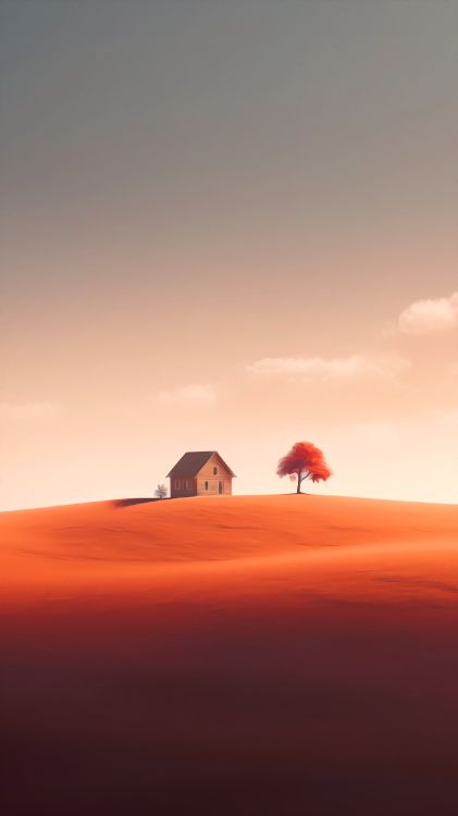 Обои сумрак, облако, экорегион, Оранжевый цвет, природный ландшафт в разрешении 1500x2666