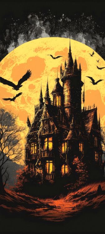 Обои Замок Кохем, творения замка, природа, птица, здание в разрешении 1080x2400