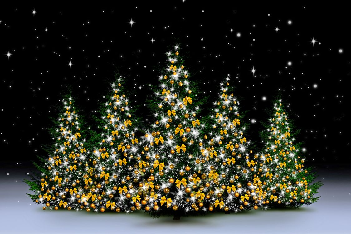 Обои Рождественский день, Новый год, Рождественские украшения, елка, дерево в разрешении 6750x4500