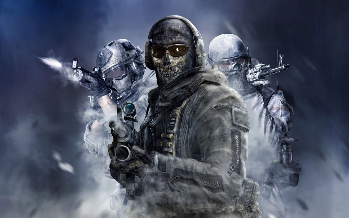 Обои call of duty ghosts, call of duty modern warfare 2, call of duty black ops, call of duty, солдат в разрешении 2240x1400