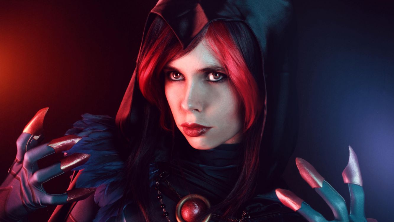 Обои ворон, комиксы dc, супергерой, красный цвет, красота в разрешении 3456x1944